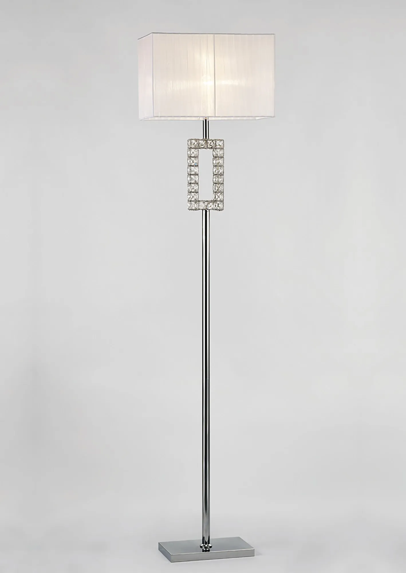 IL31537  Florence Crystal 167cm Floor Lamp 1 Light